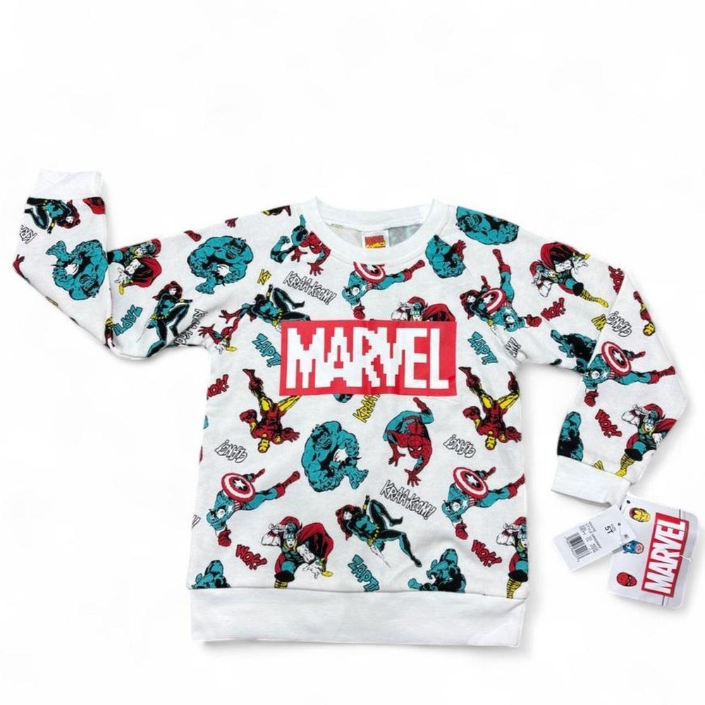 BNWT Sweatshirt Avengers Marvel Comics Graphic Fleece Crewneck Kidscore 5T